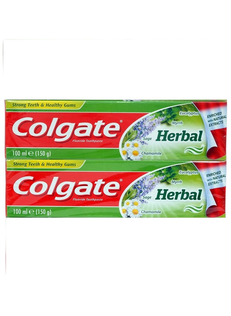 Colgate معجون أسنان كولجيت العشبي 150 جرام عبوة من 2