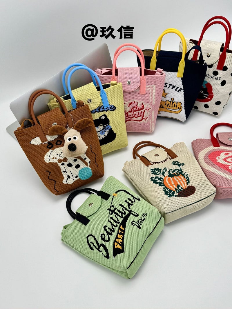 High-End Ins Internet-Famous Knitted Handbag Mobile Phone Bag Personalized Fashion Clutch Bag Women'S Niche All-Match Dumpling Bag - Image 3
