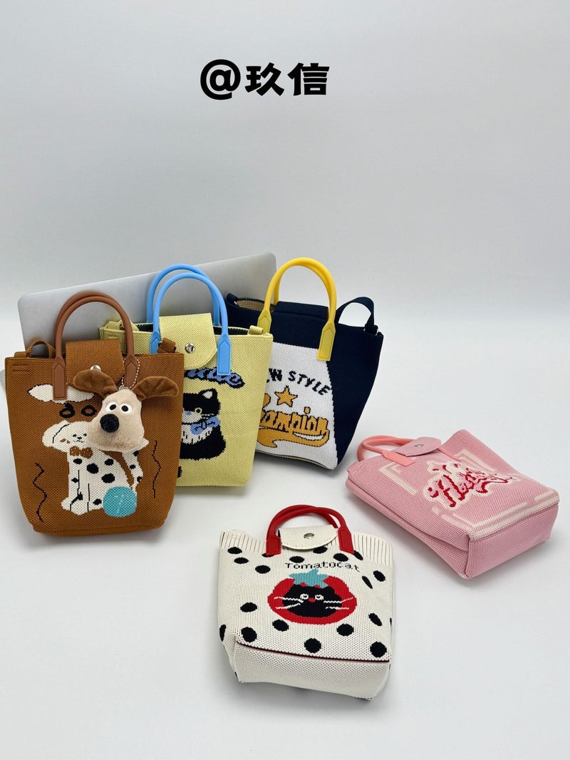 High-End Ins Internet-Famous Knitted Handbag Mobile Phone Bag Personalized Fashion Clutch Bag Women'S Niche All-Match Dumpling Bag - Image 4