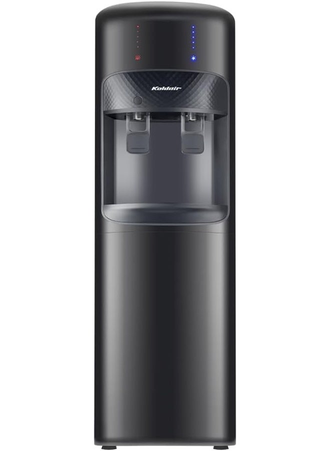 كولداير كولدير موزع مياه قائم بذاته بتحميل علوي، صنبورين ساخن وبارد، نوع ايه، أسود