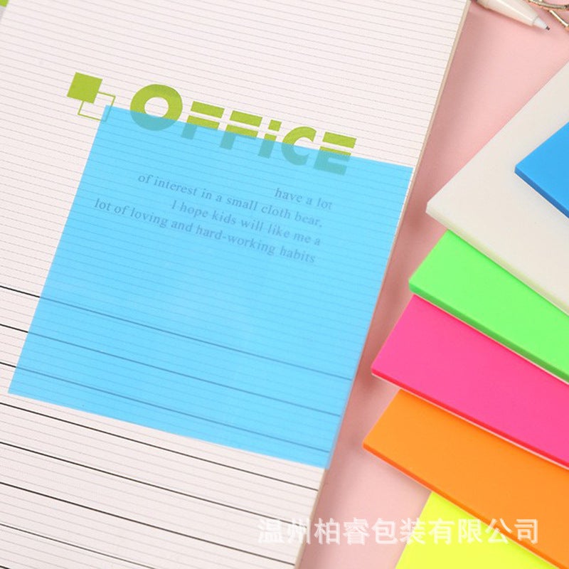 Spot Transparent Post-It Note Perspective Color Pet Creative N Times Fluorescent Film Does Not Cover The Index Paste - Image 4