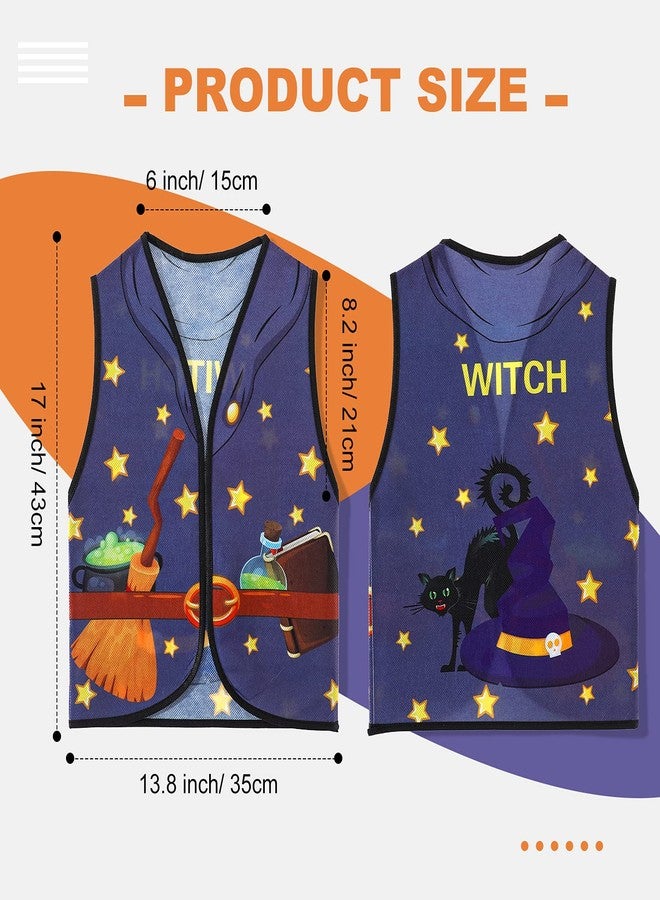 Threan 10 Pcs Kids Dress Up Vest Children Role Play Vest Career Costume for Dramatic Pretend Play Party Supplies, 17 x 13.8 Inches(Cool Style) - Image 2
