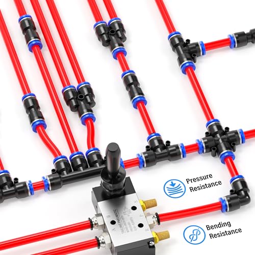 TAILONZ PNEUMATIC Air Line 1/4 inch od Red Pneumatic Nylon Tube 32.8ft Air Brake Tubing Nylon Hose - Image 5