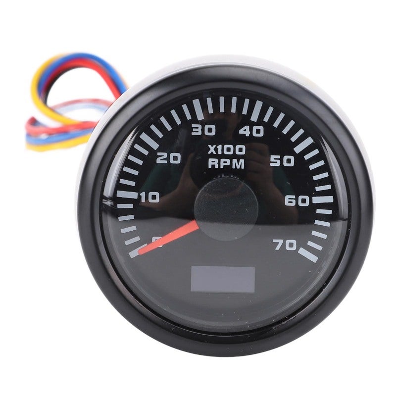 Tachometer Hourmeter - 7 Color Backlight 52mm 2In DC 9-32V Effortless Installation Versatile Ratio Calibration RPM Gauge for Truck Tractor Car RV Boat - Image 3