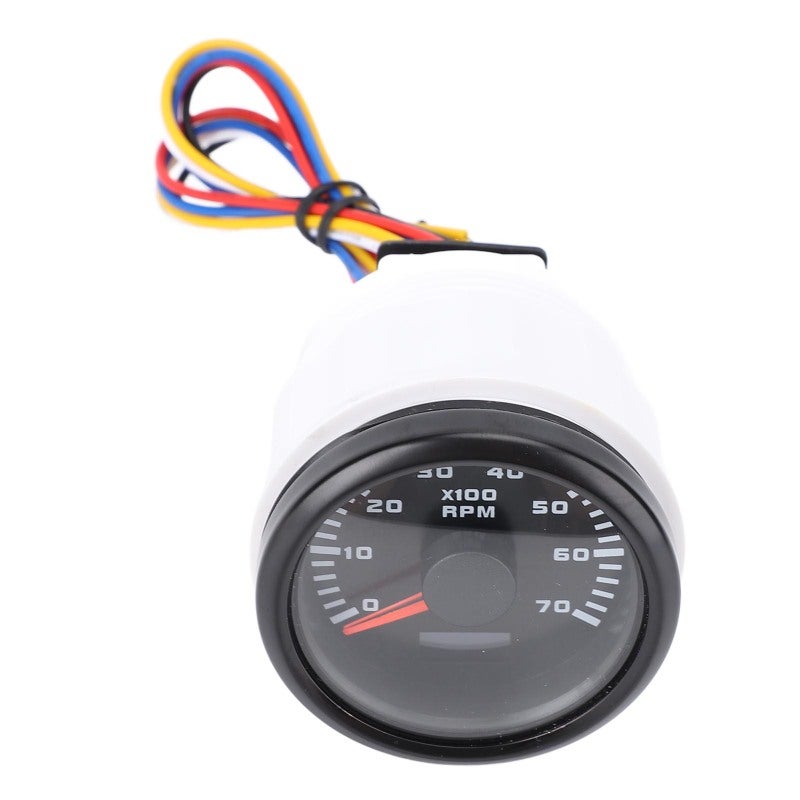 Tachometer Hourmeter - 7 Color Backlight 52mm 2In DC 9-32V Effortless Installation Versatile Ratio Calibration RPM Gauge for Truck Tractor Car RV Boat - Image 1