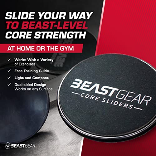 Beast Gear Core Sliders for Working Out Double Sided for Using on Hard and Soft Floors Gliding Discs for Abdominal Exercises Fitness Equipment for Man and Woman - Image 2