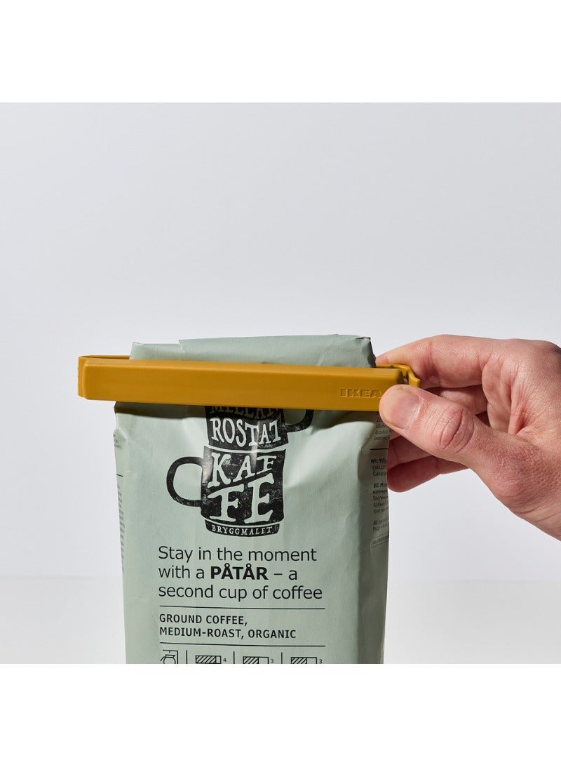 بيفارا مجموعة مشابك إغلاق، أنثراسيت/أصفر داكن، ٦ قطع، ١٤ سم، تصميم قابل لإعادة الاستخدام - Image 3