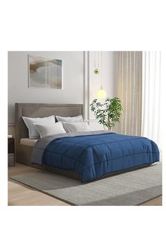 Wakefit Wakefit Comforter Double Bed | 220 GSM | Blanket Double Bed, AC Comforter Double Bed, Quilt, AC Blanket, Dohar Double Bed, Reversible Microfiber (Grey & Dark Teal)  - Image 1