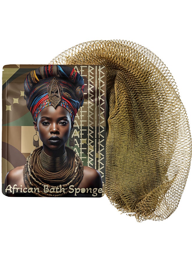 AFRIKI African Net Sponge Exfoliating Body Scrubber Black Owned Rooted in Africa All Skin Types 45 in Long Hibiscus - Image 2