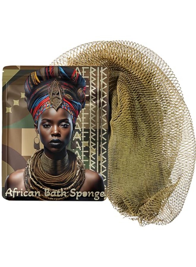 AFRIKI African Net Sponge Exfoliating Body Scrubber Black Owned Rooted in Africa All Skin Types 45 in Long Hibiscus - Image 1