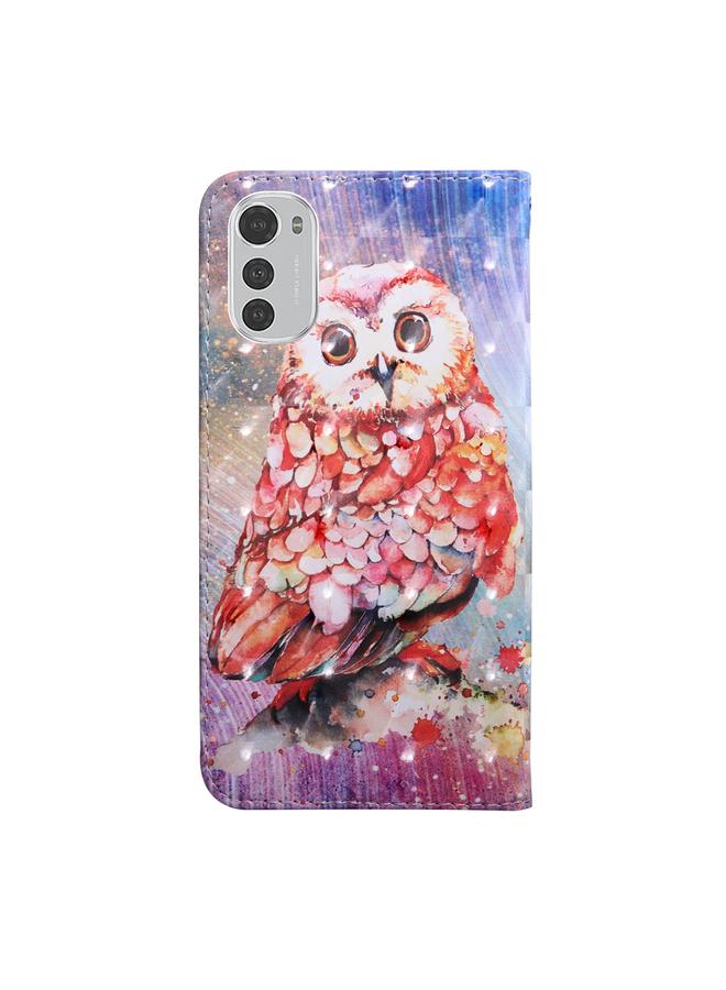 اس-توب جراب لهاتف موتورولا موتو E32 مصنوع من الجلد بتصميم ثلاثي الأبعاد - Image 3