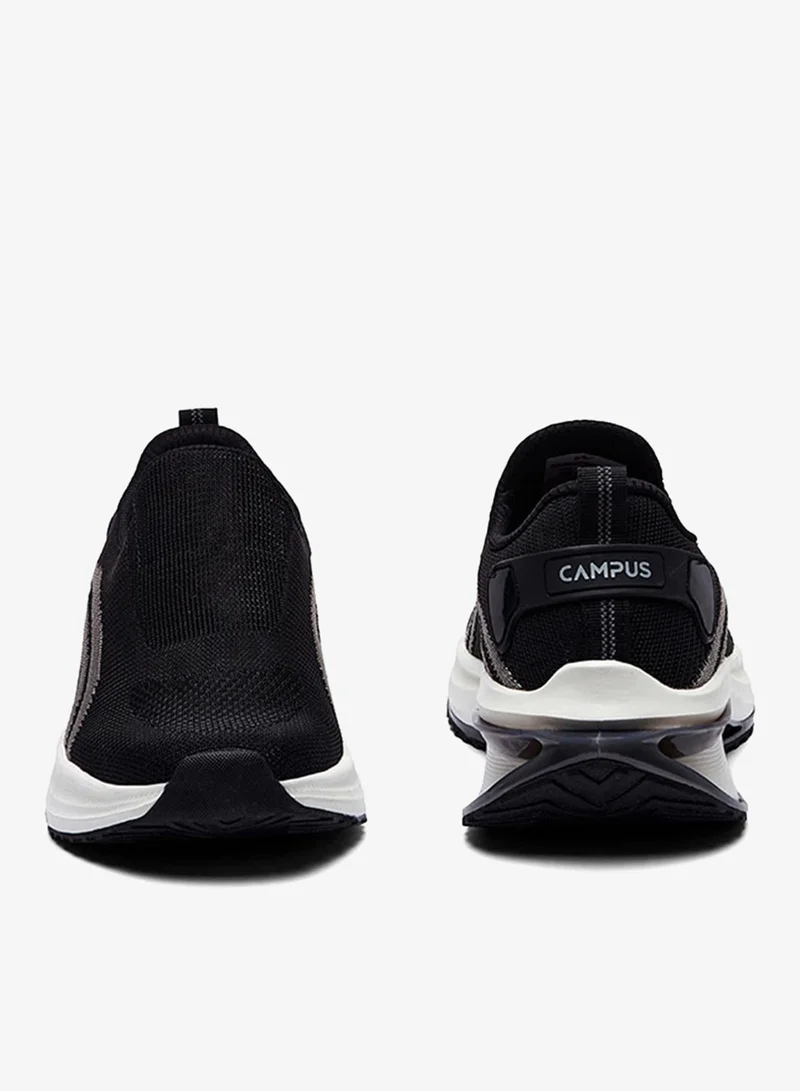 Campus Men Covert Classic Motion Massage Slip-On Walking Shoes-Black
