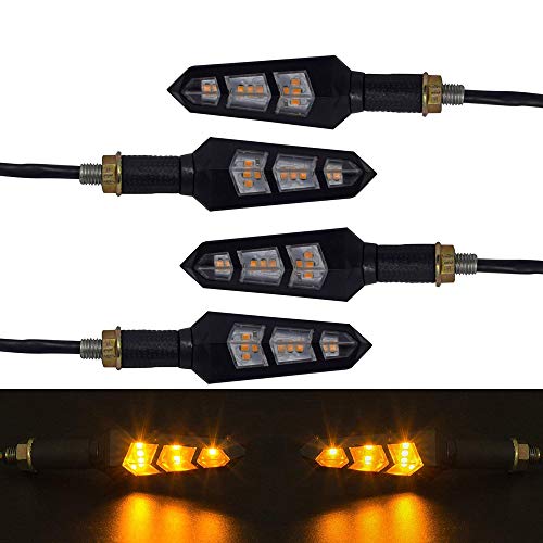 Ramanta 4 PCs 6LED Motorcycle Bike Turn Signal Indicator Light Turning Lamp 12V for Bike & Motorbike - Image 1