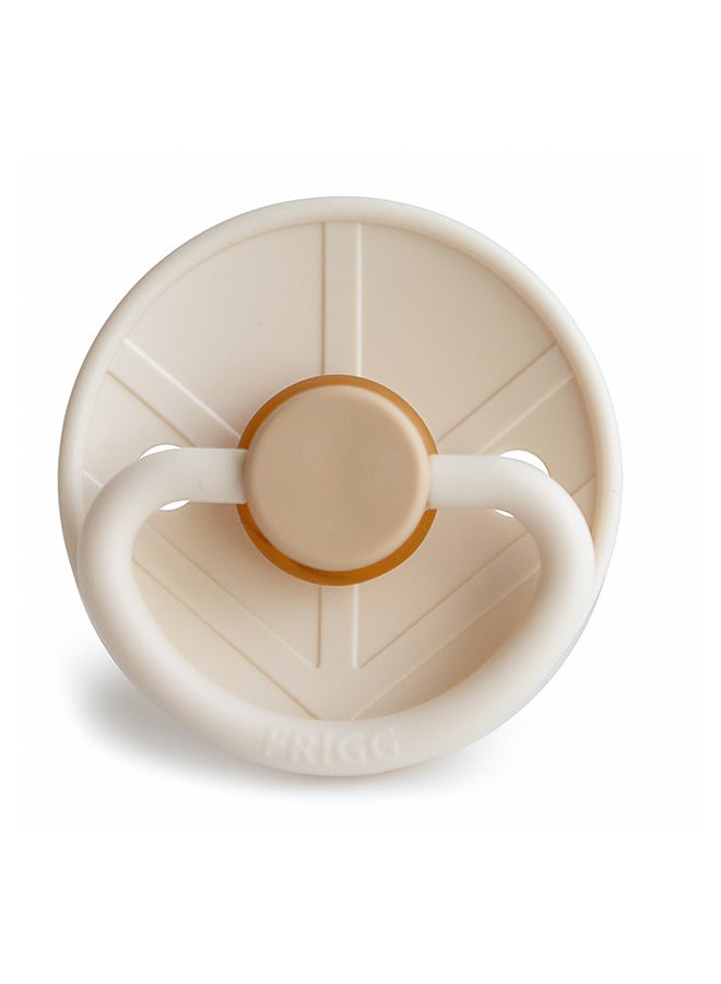 FRIGG Little Viking Latex Baby Pacifier 6-18M 1-Pack Sigrid Cream - Size 2 - Image 1