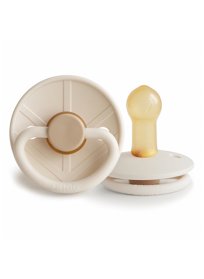 FRIGG Little Viking Latex Baby Pacifier 6-18M 1-Pack Sigrid Cream - Size 2 - Image 2