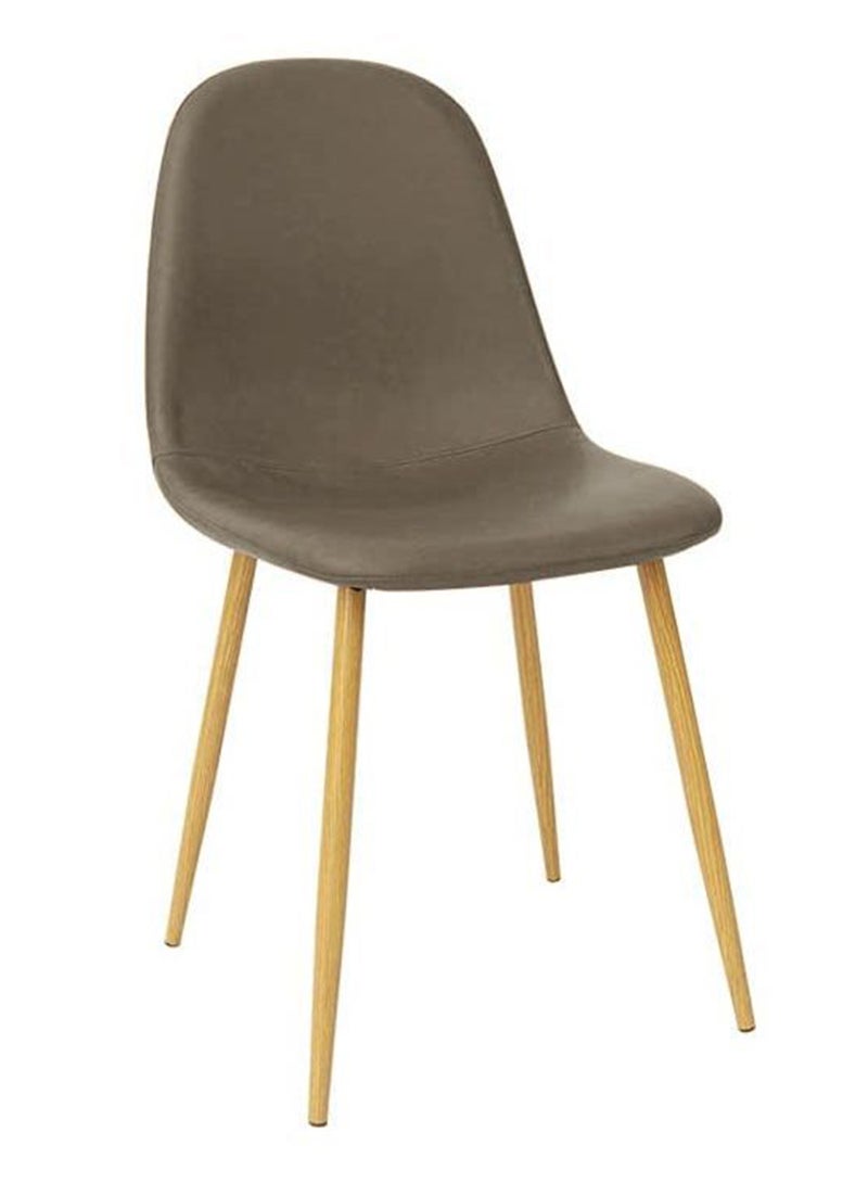 Mahmayi Mahmayi HYDC001 Washable Fabric Cushion Seat Back Dining Grey Chair  - Image 1