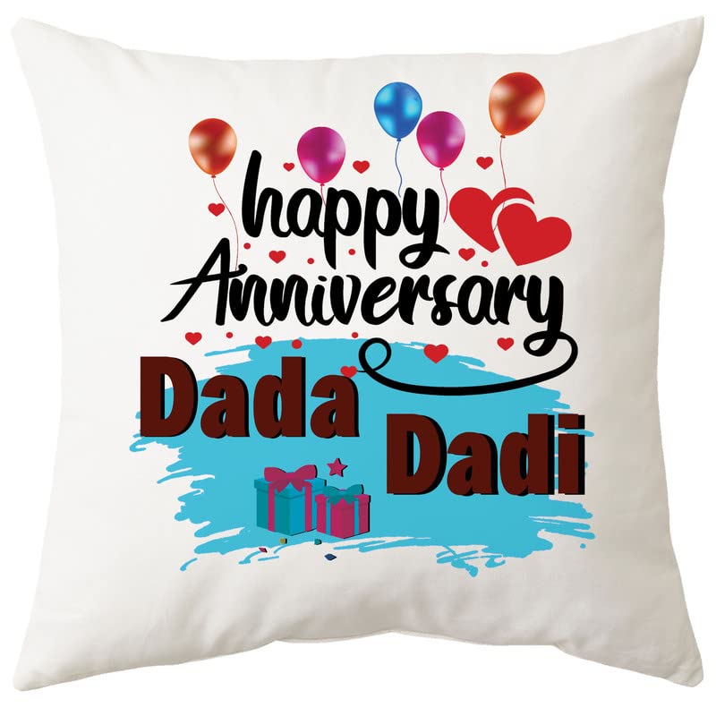 BHAWANI GIFT CREATIONS Bhawani Gift Happy Anniversary Dada Dadi Personalized CushionPillow KeyChain and Coffee Mug Designed for Your Dada Dadi - Image 2
