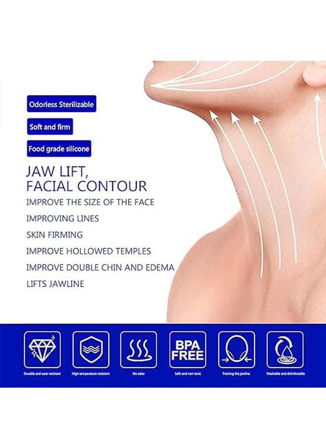 Generic Jaw Exerciser for Men and Women 6pcs, Silicone Jaw Exerciser Tablets, Jawline Exerciser for Improve Facial Curves and Double Chin, for All Level Users Slim and Tone Face  - Image 4