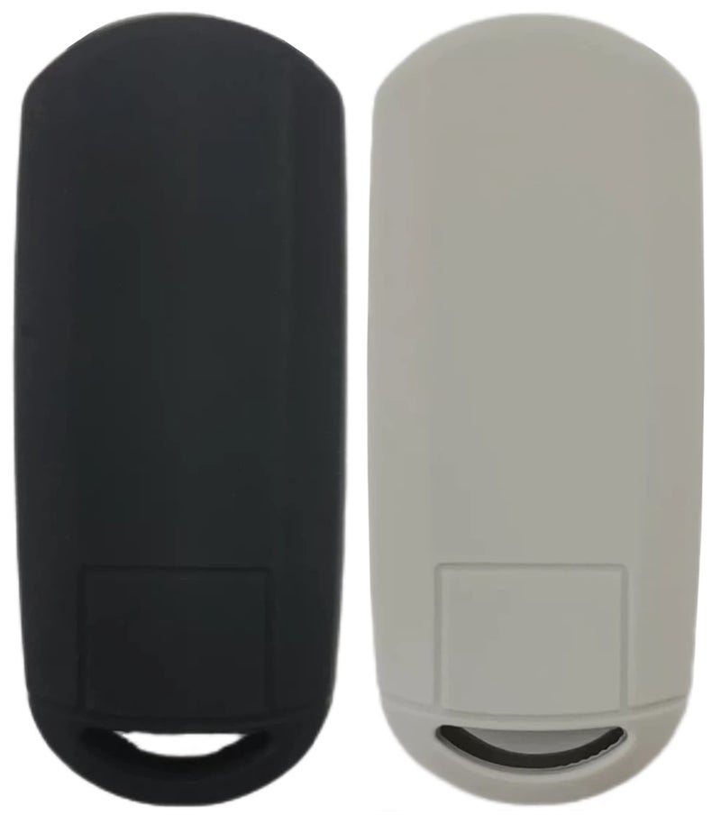 REPROTECTING Silicone Rubber Key Fob Cover Compatible with 2009-2019 Mazda 3 6 CX-5 CX-7 CX-9 MX-5 Miata Toyota Yaris iA Scion iA (Black Grey) - Image 2