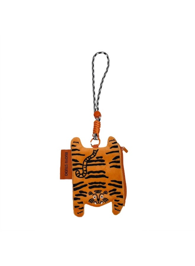 RUOYU STUDIO Cute Animal Fabric Headphone Pouch, Coin Purse, Key Pouch - Image 1