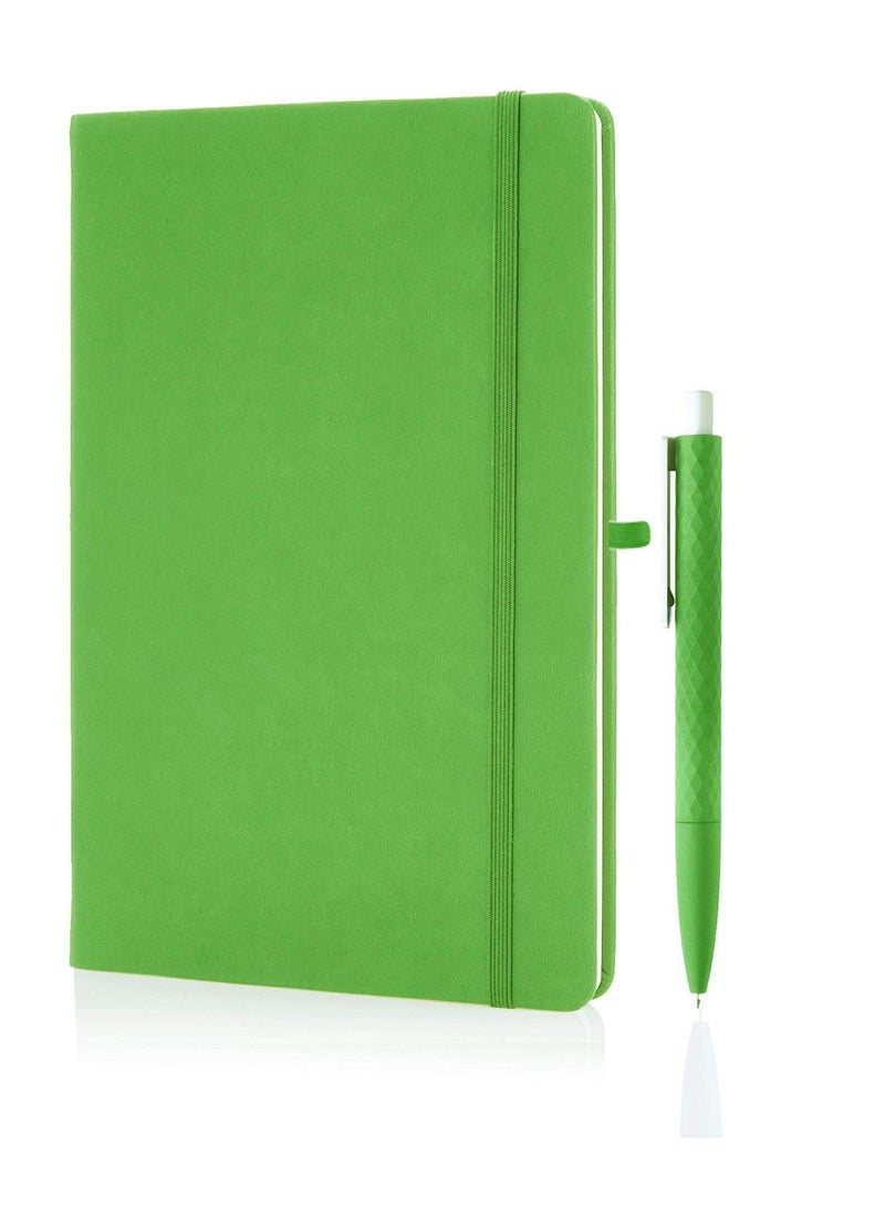 جيفتولوجي مجموعة من دفتر ملاحظات مسطر بغلاف مقوى A5 160 صفحة وقلم - Image 1