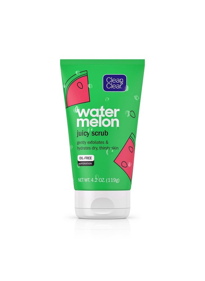 CLEAN & CLEAR Clean & Clear Hydrating & Exfoliating, Gentle & Oil Free Juicy Watermelon Daily Facial Cleanser Scrub, Buffs Dirt & Oil While Cleansing & Quenching Dry Skin, 4.2 Fl Oz  - Image 1