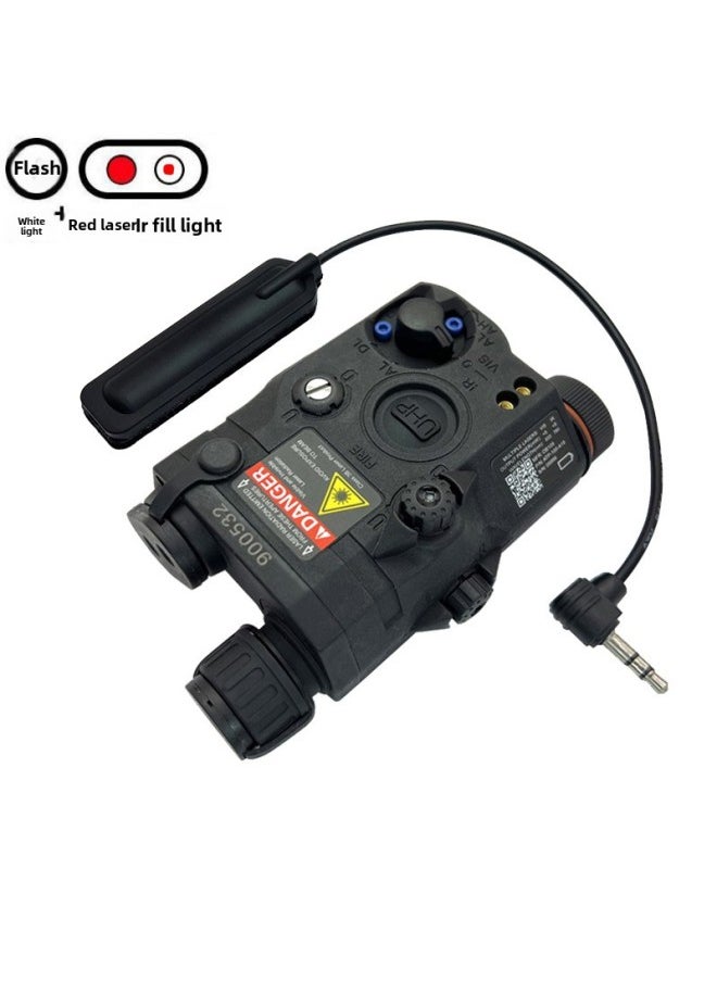 Generic - Overseas PEQ15 Red/Green Laser IR Light Indicator Tactical Flashlight LED Light Flash-Product Specifications:Black (red Laser +IRfill Light +LEDlight Always On + Flashing) - Image 1