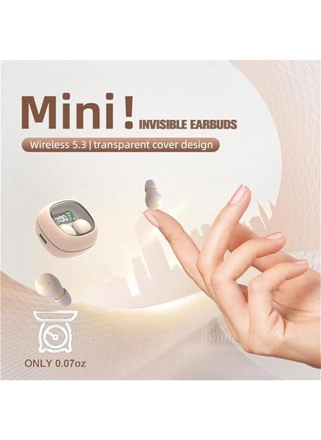 Generic - Small Invisible Earbuds Smallest Wireless Bluetooth Low Profile Micro Tiny Discreet Mini Earbuds for Small Ear Canals Invisible Ear Buds for Small Ears Mini Discreet Headphones Spy Earpiece - Image 1