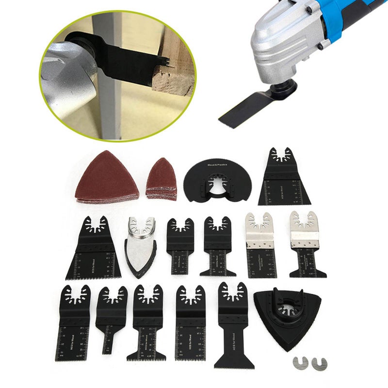 56PCs Set High Carbon Steel Saw Blades Woodworking Parts Wavy Sawtooth Black Multi‑Function - Image 4