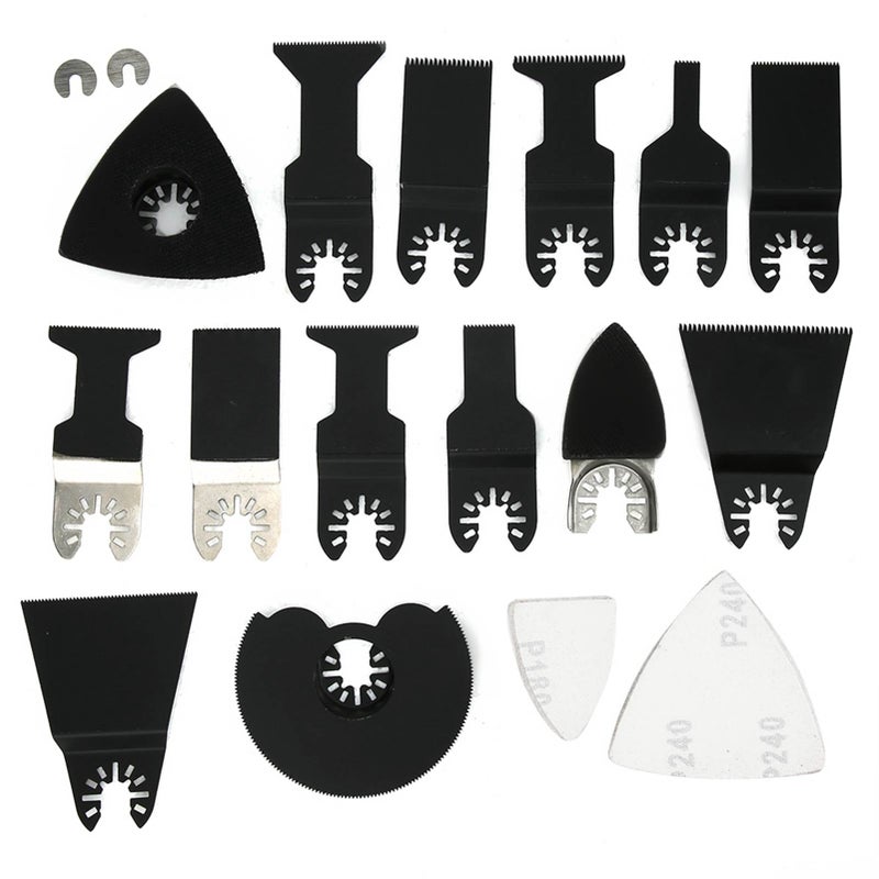 56PCs Set High Carbon Steel Saw Blades Woodworking Parts Wavy Sawtooth Black Multi‑Function - Image 2