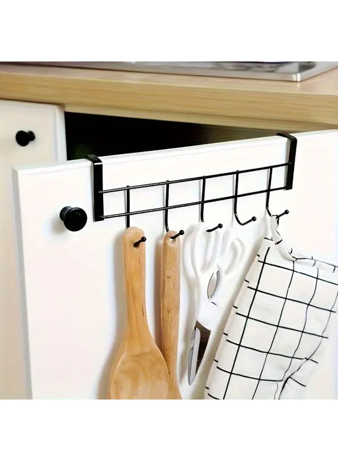 5 Hooks Wall Mounted Metal Door Hanger For Coats Towels Bedroom Bathroom Wardrobe - Image 4