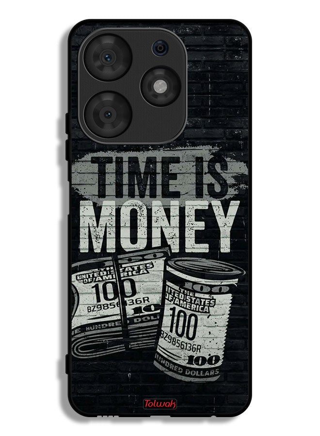 Tolwak Tecno Spark 10 Pro Protective Case Cover Time Is Money - Image 1