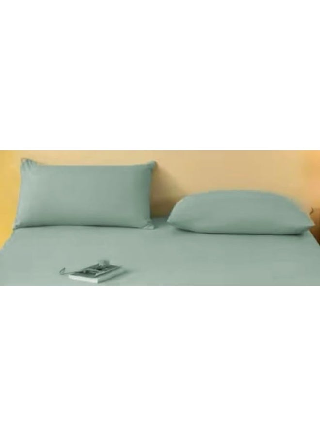 Seasons QBED Luxury Solid Color Pillowcase 2 Pack CM 50 * 70 Soft Hypoallergenic Good Night Sleep (Mint Green, 50 * 70 CM) - Image 4