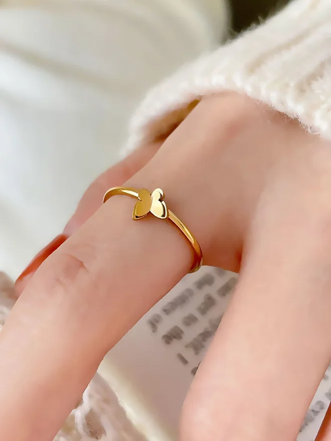 Take Two Golden Butterfly Ring