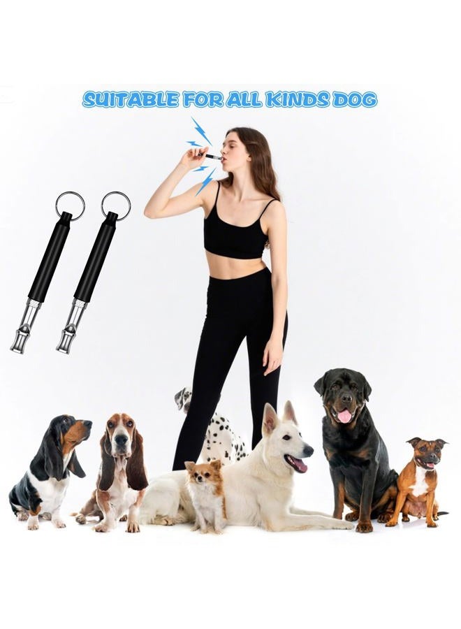 CdbC Dog Whistle - 2Pack Dog Whistle to Stop Barking Neighbor's Dog, Adjustable Ultrasonic Silent Dog Whistle,Helpful for Training Recall (Black with Lanyard) - Image 5
