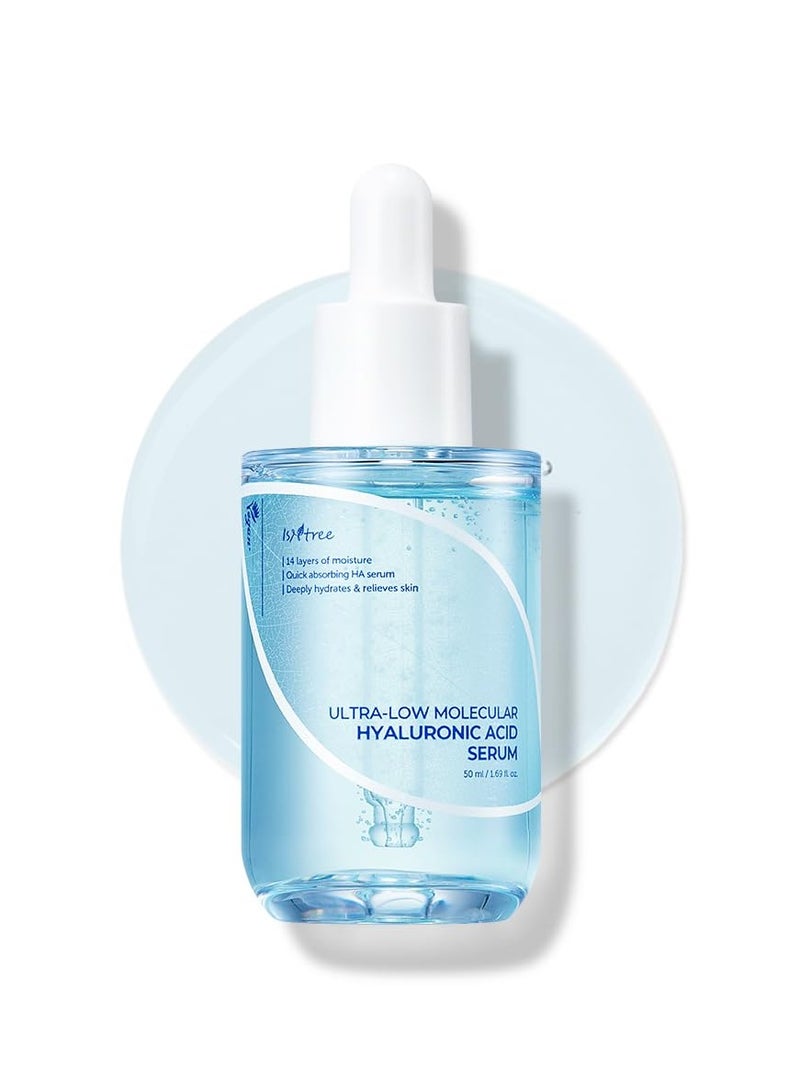 ISNTREE Ultra-low Molecular Hyaluronic Acid Serum 50ml, 1.69 fl.oz | Korean Skincare | Quick Absorbing | Deep Hydration & Skin Smoothing | Vegan Skincare - Image 1