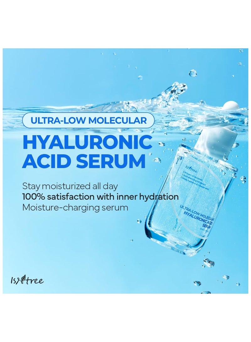 ISNTREE Ultra-low Molecular Hyaluronic Acid Serum 50ml, 1.69 fl.oz | Korean Skincare | Quick Absorbing | Deep Hydration & Skin Smoothing | Vegan Skincare - Image 2