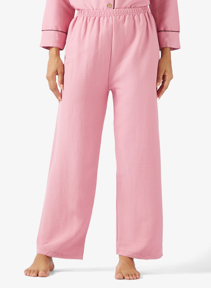 Ginger Relaxed Fit Button Up Shirt & Pyjama Set - Image 4