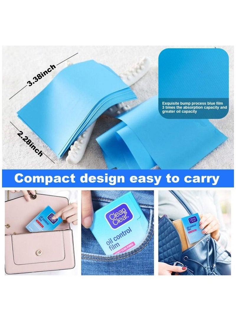 Clean & Clear - 2 Packs (120 sheets) Oil Control Film for Oil-absorbing of Face Makeup Friendly High-performance Handy Face Blotting Paper for Oily Skin - Image 1