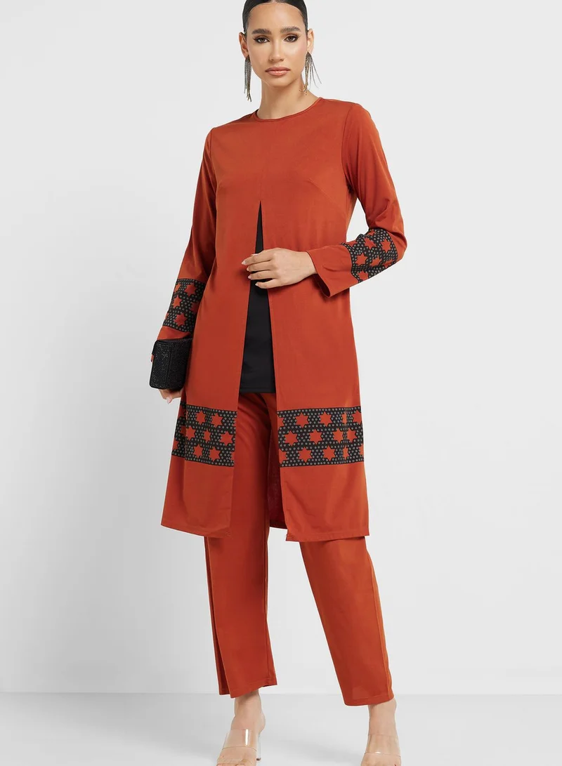 Khizana Printed Tunic And Pant Set