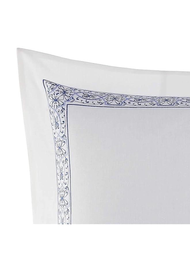 LAURA ASHLEY Home Euro Sham Smooth Cotton Sham With Envelope Closure Lightweight And Stylish Home Decor Charlotte Blue 26 X 26 - Image 2