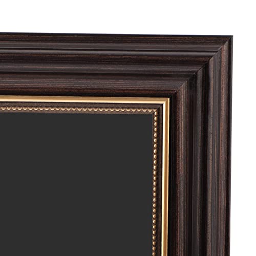 Space Art Deco,4x9 Dollar Bill Frame, Easel Stand for Tabletop or Wall Display with D-Ring Hangers, Real Glass (Dark Brown,1 Pack) - Image 2