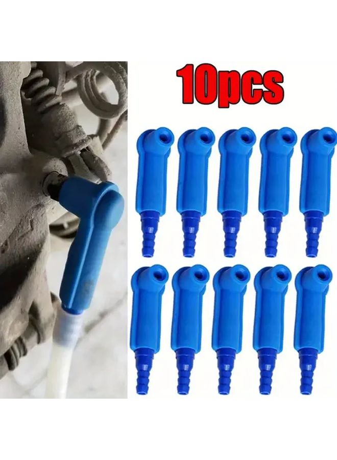 Blue Car Brake Fluid Oil Exchange Pump Clutch Bleeder Kit 10pcs Auto Repair Tool - Image 1