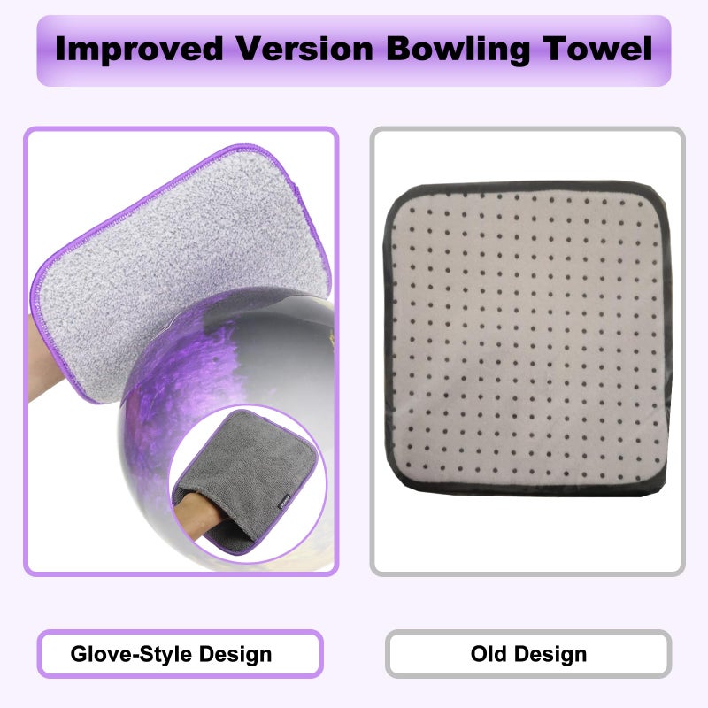 DREAMZA Bowling Towel Shammy Pad, Wearable Bowling Ball Towel Glove, Dual-Sided Microfiber Bowling Rag for Easy, Gentle, Deep Cleaning - Bowling Accessories for Men Women - Image 3