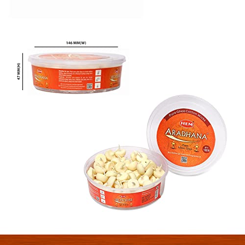 Hem Aradhna Pure Ghee Diya with Batti Pack of 100 Diyas | Pooja Room Items for Home | Wax Free | Ghee Wicks for Prayers, Rituals & Special Occasions | 30 mins Burning Time| Set of 2 - Image 5