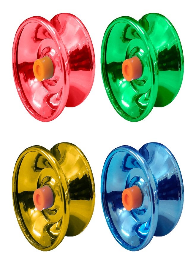 VGRASSP Metallic YoYo Spinner Toy for Kids | Made of Fine Quality High Gloss Metal | with Approx. 1 m Long String | Diameter 5.5 X Height 3.5 CM | - Color As Per Stock (Pack of 1) - Image 2