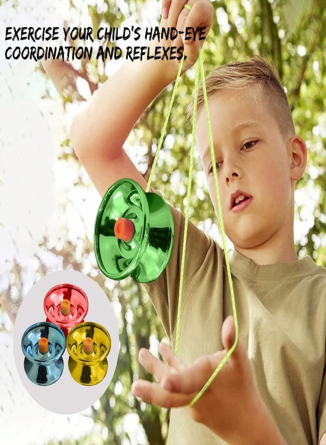 VGRASSP Metallic YoYo Spinner Toy for Kids | Made of Fine Quality High Gloss Metal | with Approx. 1 m Long String | Diameter 5.5 X Height 3.5 CM | - Color As Per Stock (Pack of 1) - Image 4
