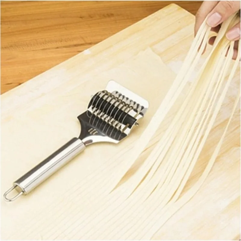 Royaleks Stainless Steel Dough Cutting Apparatus with Metal Handle