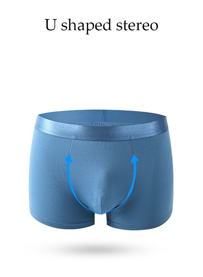 DUNISO 4 Packs Men's Briefs Set Cotton Underwear  Breathable and Comfortable Underpants with High Elastic Waistband Boxer Briefs for Teenager Multi-Colors Available Briefs  - Image 3