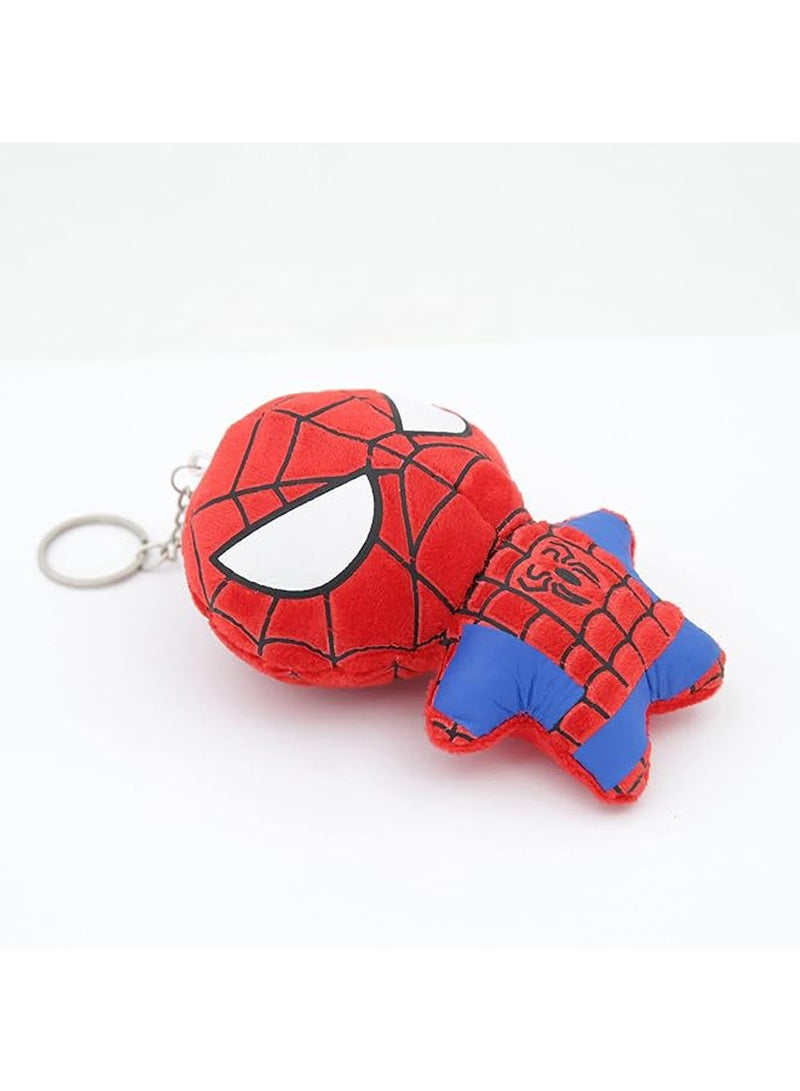 Spider Plush Keychain Toys For Kids, Small Superhero Stuffed Plushie Keychain Backpack Decorations Bag Lucky Pendant Dolls Soft Cartoon Stuffed Plush Dolls Accessories For Kids Boys Girls Gifts - Image 4
